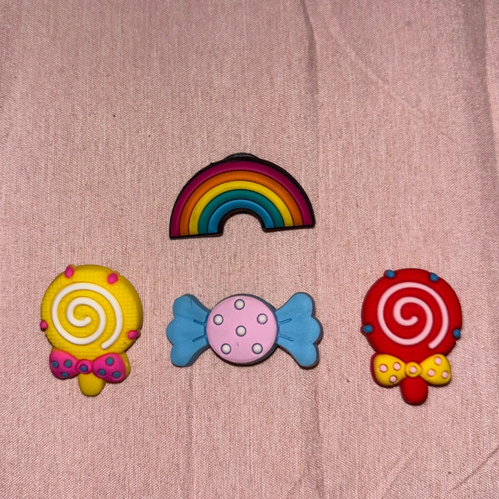 Colorful Candy and Rainbow Shoe Charms